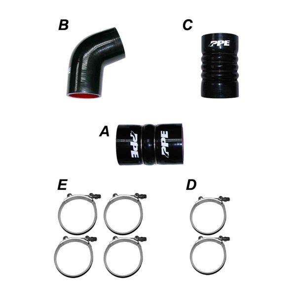 2006-2010 GM 6.6L LBZ/LMM Intercooler Piping Silicone Hose Kit