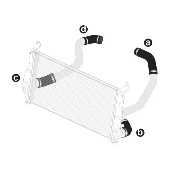 2001 GM 6.6L Duramax LB7 Intercooler Piping Silicone Hose Kit - Image 2
